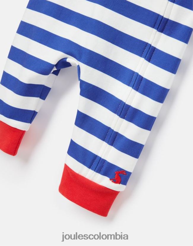 Joules accesorios bebés Mono con diseño artístico de algodón de cultivo orgánico Winfield de 0 a 9 meses H0604R426 cocodrilo de rayas azules