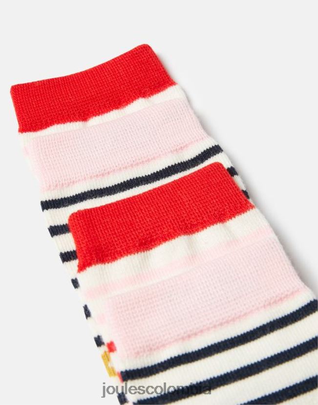 Joules accesorios bebés pies limpios paquete de 2 calcetines H0604R435 jirafa cebra
