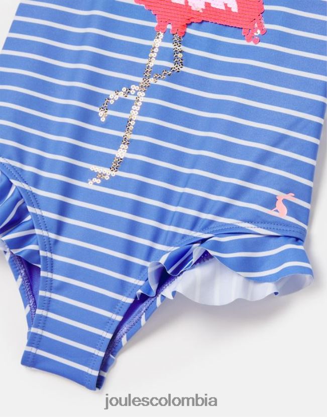 Joules vestir bebés Bañador con diseño de lentejuelas Splash 2-12 años H0604R299 flamenco raya azul