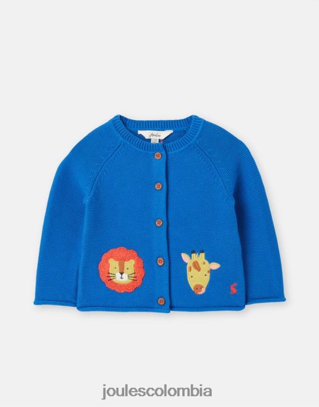 Joules vestir bebés cárdigan bertie con ilustraciones 0-3 años H0604R436 safari azul