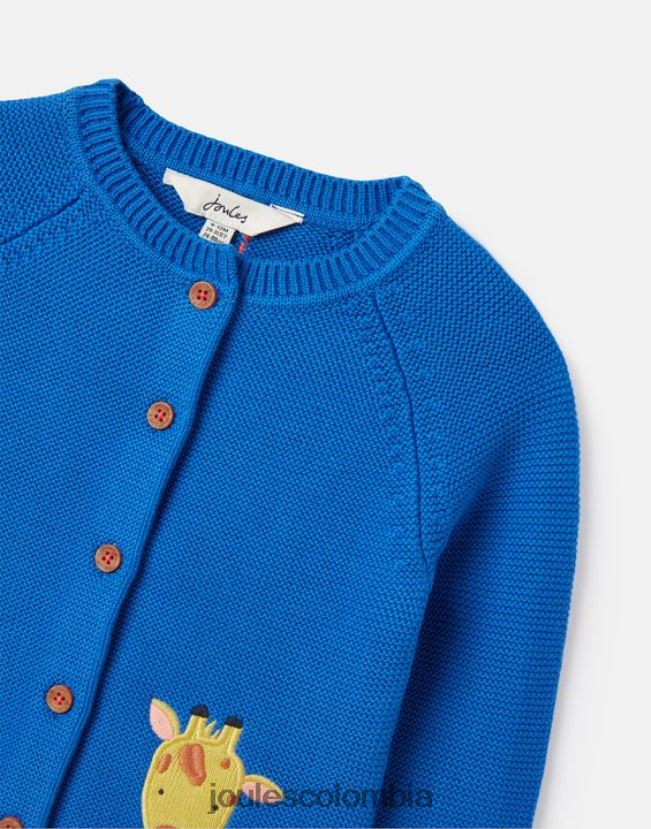 Joules vestir bebés cárdigan bertie con ilustraciones 0-3 años H0604R436 safari azul