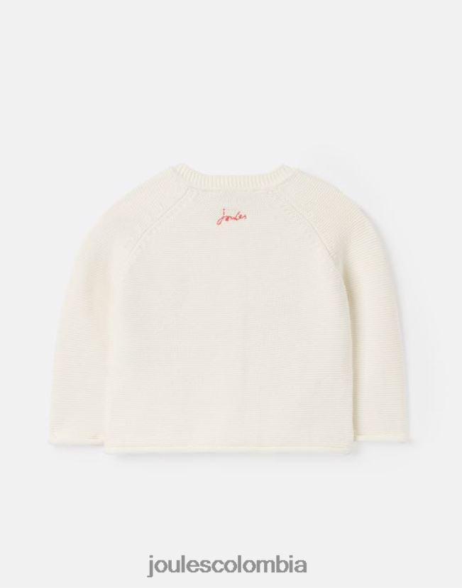 Joules vestir bebés cárdigan bordado betsie 0-3 años H0604R395 mariquita crema