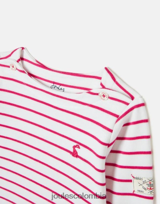 Joules vestir bebés camiseta manga larga raya puerto 0 - 3 años H0604R405 raya rosa
