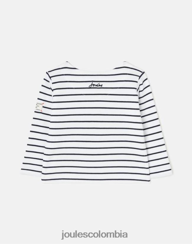 Joules vestir bebés camiseta manga larga raya puerto 0 - 3 años H0604R415 raya azul marino