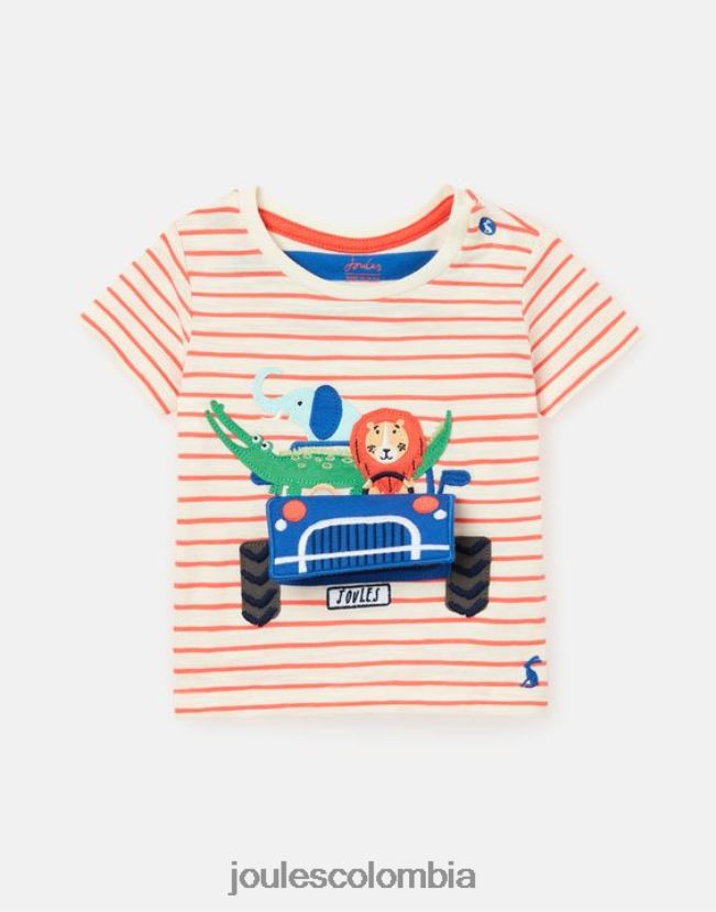 Joules vestir bebés camiseta tate art 0-3 años H0604R401 camion raya roja