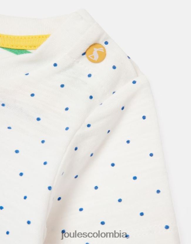 Joules vestir bebés camiseta tate art 0-3 años H0604R422 abeja mancha blanca