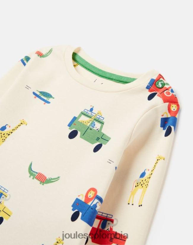 Joules vestir bebés conjunto percy camiseta y pantalón 0-3 años H0604R427 safari crema