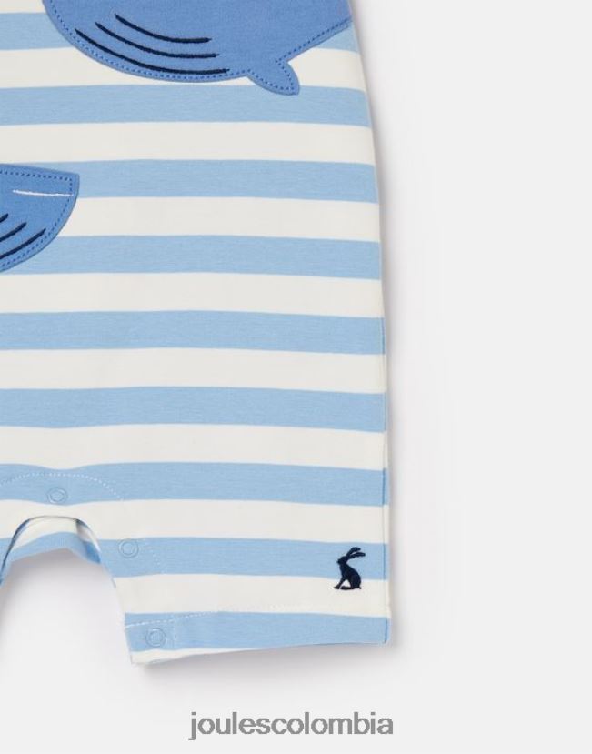 Joules vestir bebés mameluco con diseño de parche 0-24 meses H0604R425 ballenas azules
