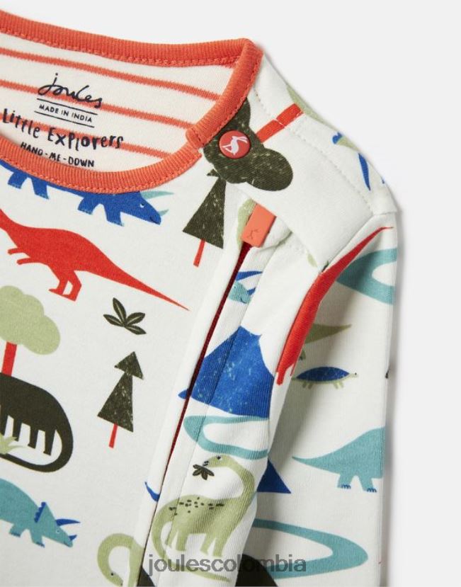 Joules vestir bebés mono zippy de algodón cultivado orgánicamente 0-9 meses H0604R429 dinosaurio
