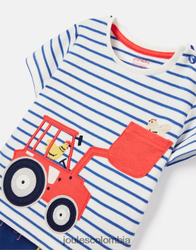 Joules vestir bebés set de obras de byron 0-3 años H0604R438 tractor azul