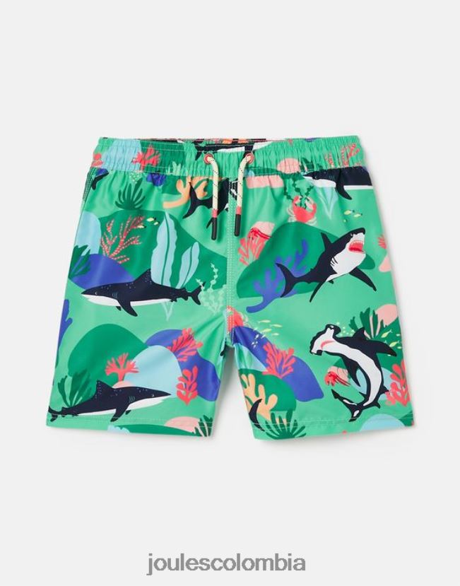 Joules vestir bebés shorts de baño con estampado de océano 2-12 años H0604R357 tiburones verdes