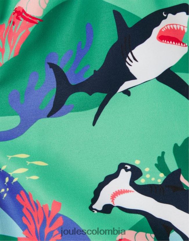 Joules vestir bebés shorts de baño con estampado de océano 2-12 años H0604R357 tiburones verdes
