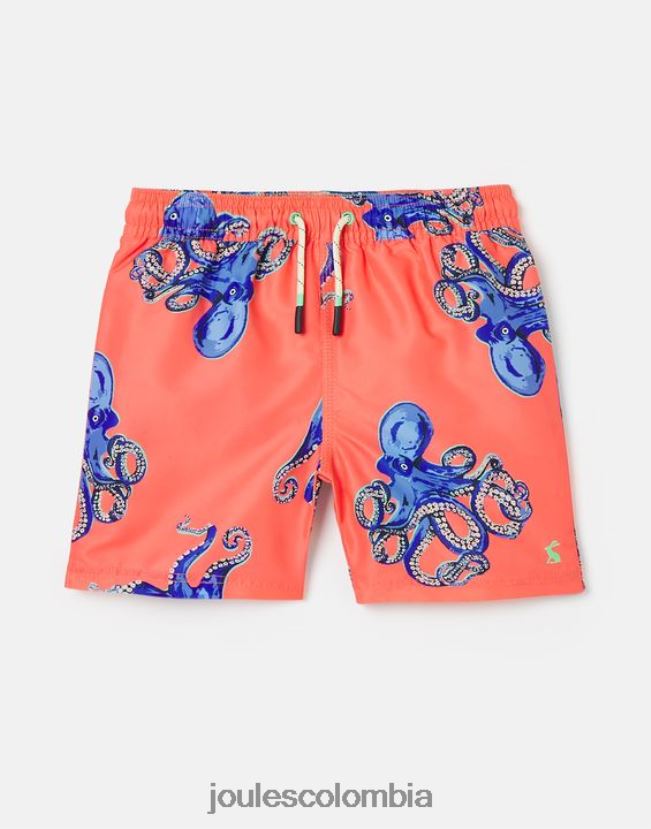 Joules vestir bebés shorts de baño con estampado de océano 2-12 años H0604R369 pulpo naranja