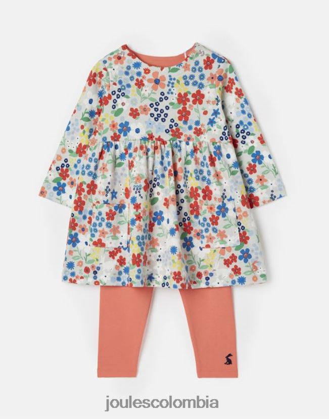 Joules vestir chicas conjunto vestido y legging christina 0-3 años H0604R418 conejito gris