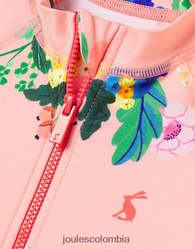 Joules vestir bebés traje anti-sol 0-3 años H0604R417 florales coralinos