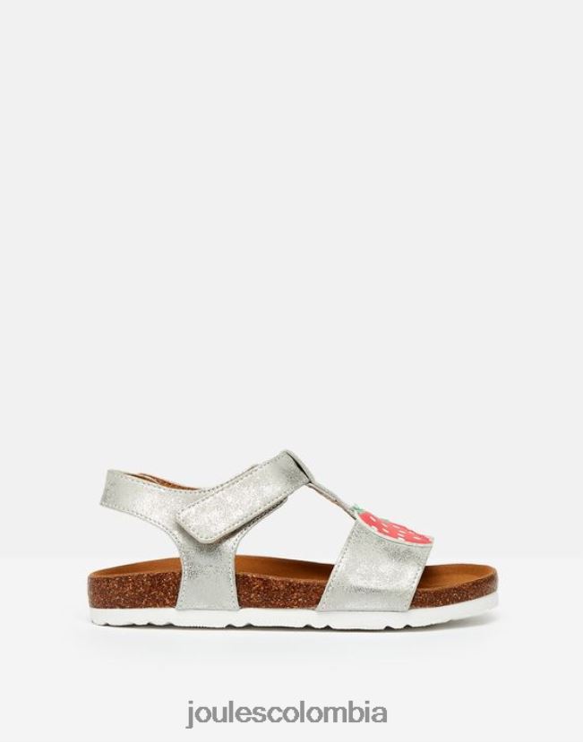 Joules calzado chicas sandalias scarlett con barra en T H0604R333 plata