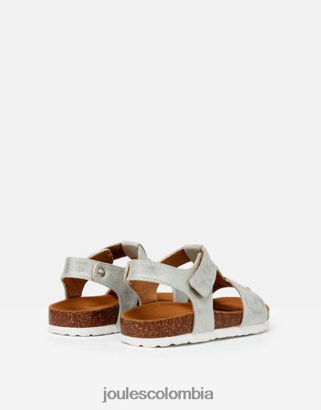 Joules calzado chicas sandalias scarlett con barra en T H0604R333 plata