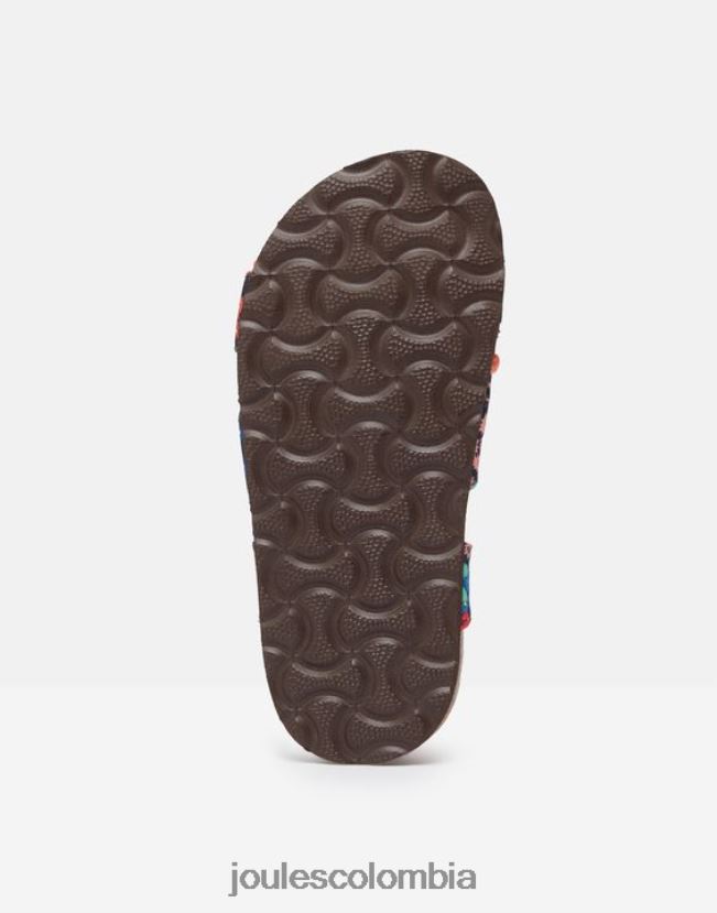 Joules calzado chicas sandalias tessie con varias tiras y velcro H0604R332 floreciente de gema azul