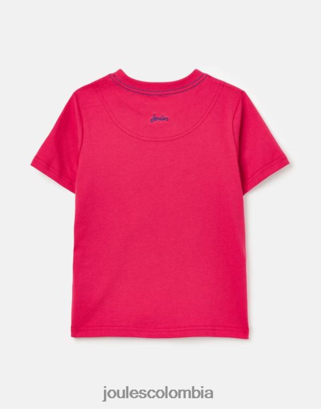 Joules vestir chicas Camiseta de manga corta de bádminton unisex para niños de 2 a 12 años. H0604R284 frambuesa profunda