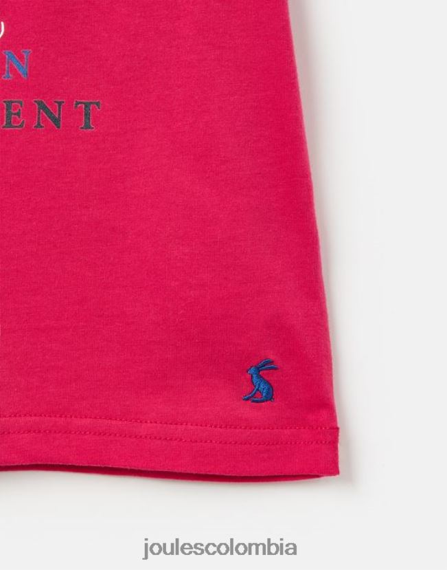 Joules vestir chicas Camiseta de manga corta de bádminton unisex para niños de 2 a 12 años. H0604R284 frambuesa profunda