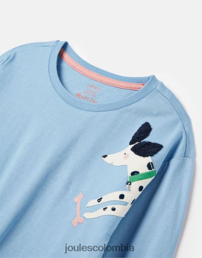 Joules vestir chicas camiseta ava manga larga 2-12 años H0604R272 bel air azul