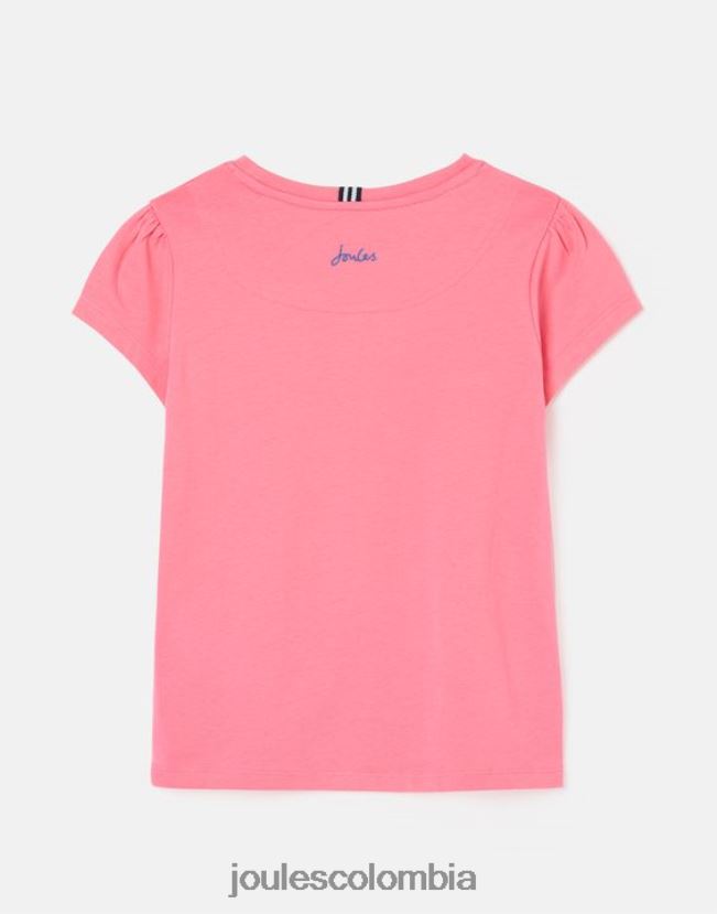 Joules vestir chicas camiseta cassie manga corta 2-12 años H0604R311 aurora rosa