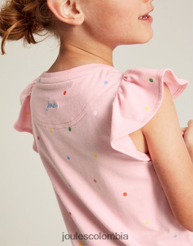 Joules vestir chicas camiseta flutter astra manga corta 2-8 años H0604R290 unicornio rosa