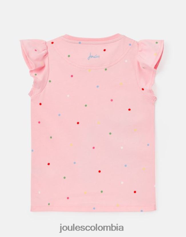 Joules vestir chicas camiseta flutter astra manga corta 2-8 años H0604R290 unicornio rosa