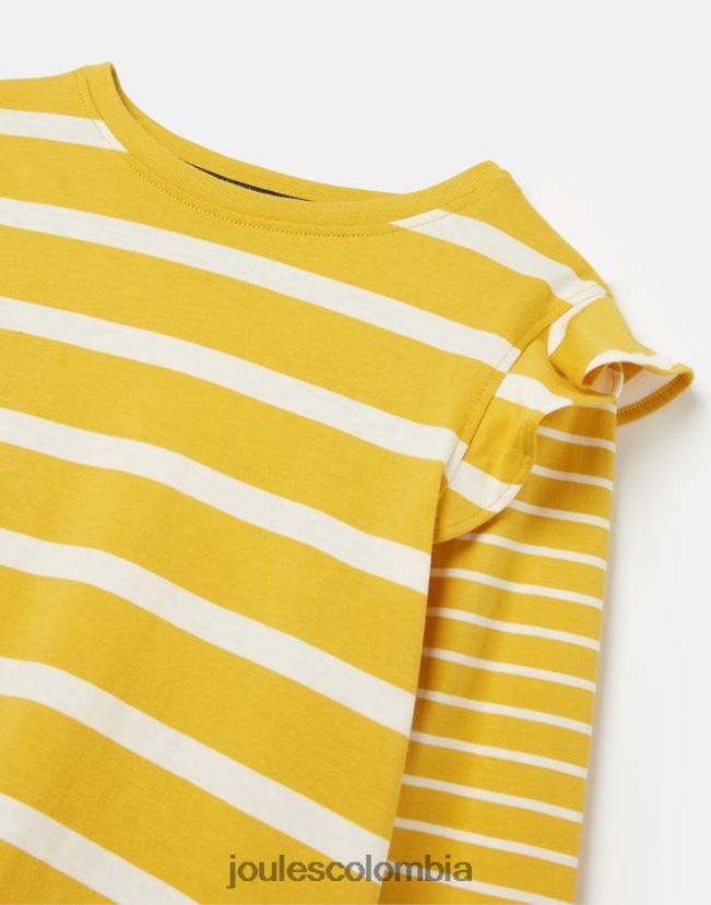 Joules vestir chicas camiseta jersey manga larga elora 2-12 años H0604R302 raya amarilla