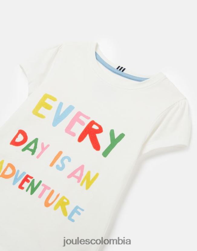 Joules vestir chicas camiseta serigrafiada manga corta pixie 2-12 años H0604R269 día de aventura