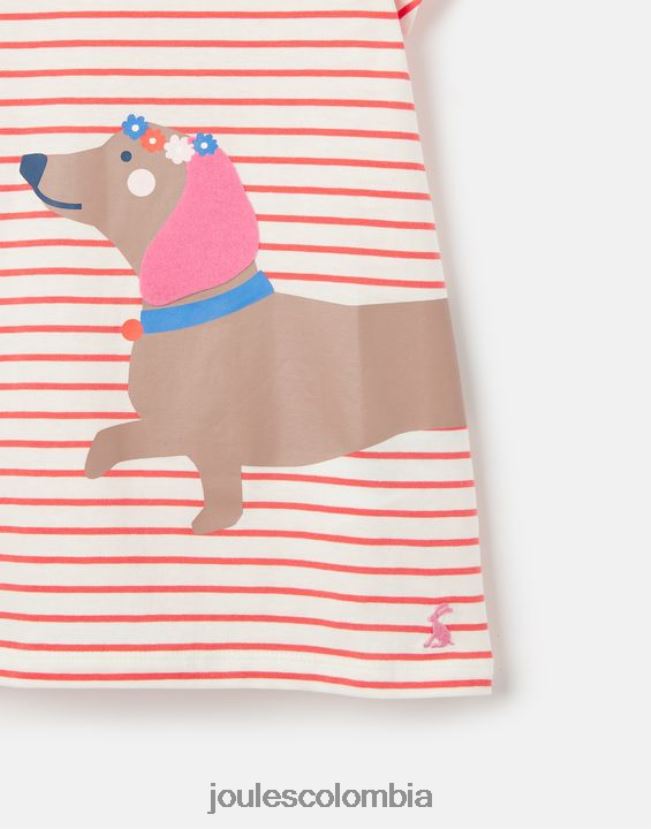 Joules vestir chicas camiseta serigrafiada pixie 2-12 años H0604R259 perro raya