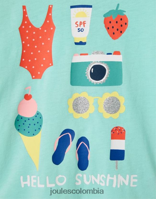 Joules vestir chicas camiseta serigrafiada pixie 2-12 años H0604R261 vacaciones azules