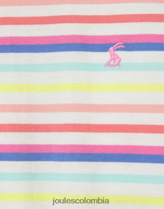 Joules vestir chicas camiseta volante manga corta frillside 2-12 años H0604R258 raya múltiple