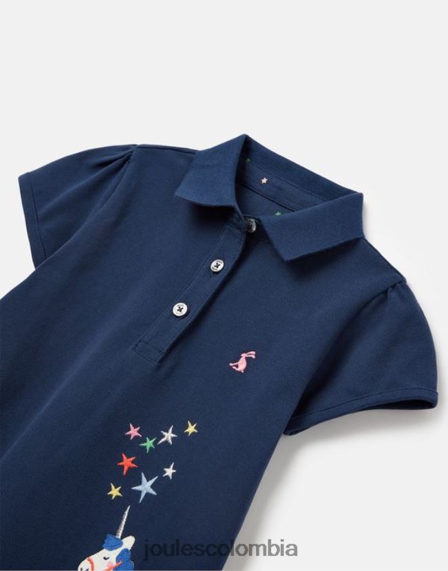 Joules vestir chicas polo moxie 2-12 años H0604R315 unicornio azul marino