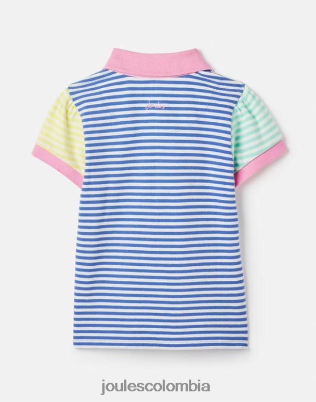 Joules vestir chicas polo rayas morgan 2-12 años H0604R255 raya múltiple azul