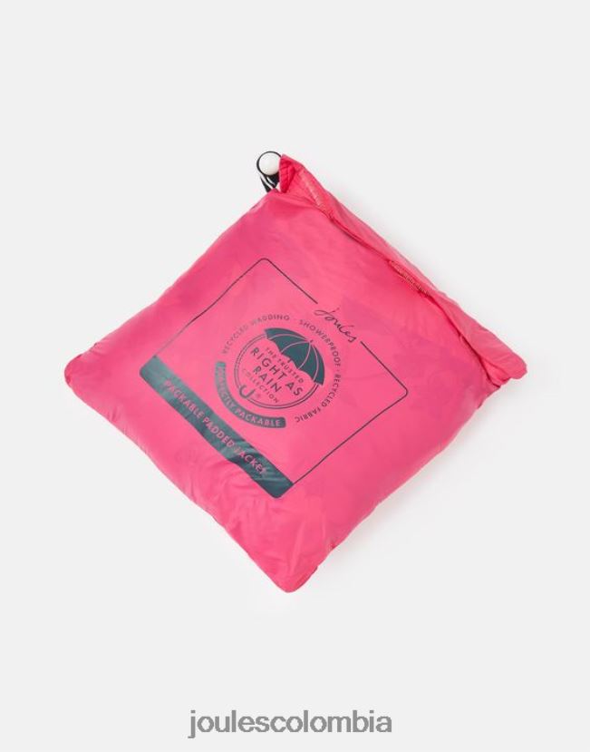 Joules vestir chicas Chaqueta acolchada plegable y reciclada resistente a la lluvia Kinnaird 1-12 años H0604R279 Rosa brillante
