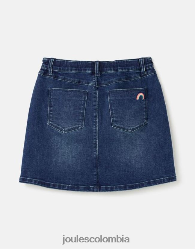 Joules vestir chicas falda vaquera hollis de 5 bolsillos 1-12 años H0604R292 mezclilla