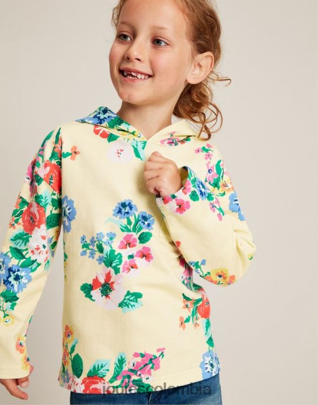 Joules vestir chicas sudadera con capucha ligera abbie 2-12 años H0604R282 amarillo pastel