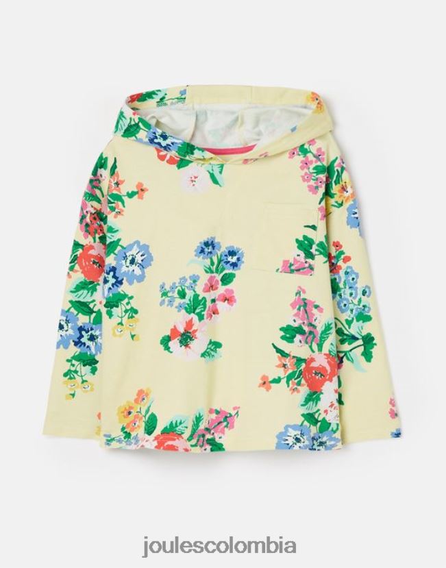 Joules vestir chicas sudadera con capucha ligera abbie 2-12 años H0604R282 amarillo pastel