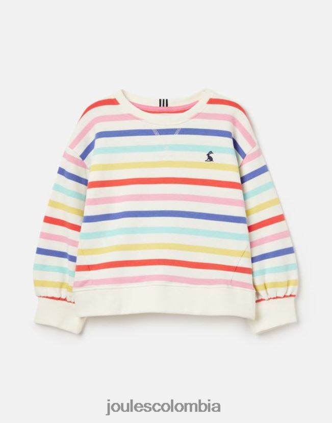 Joules vestir chicas sudadera cuello redondo arce 2-12 años H0604R267 raya múltiple