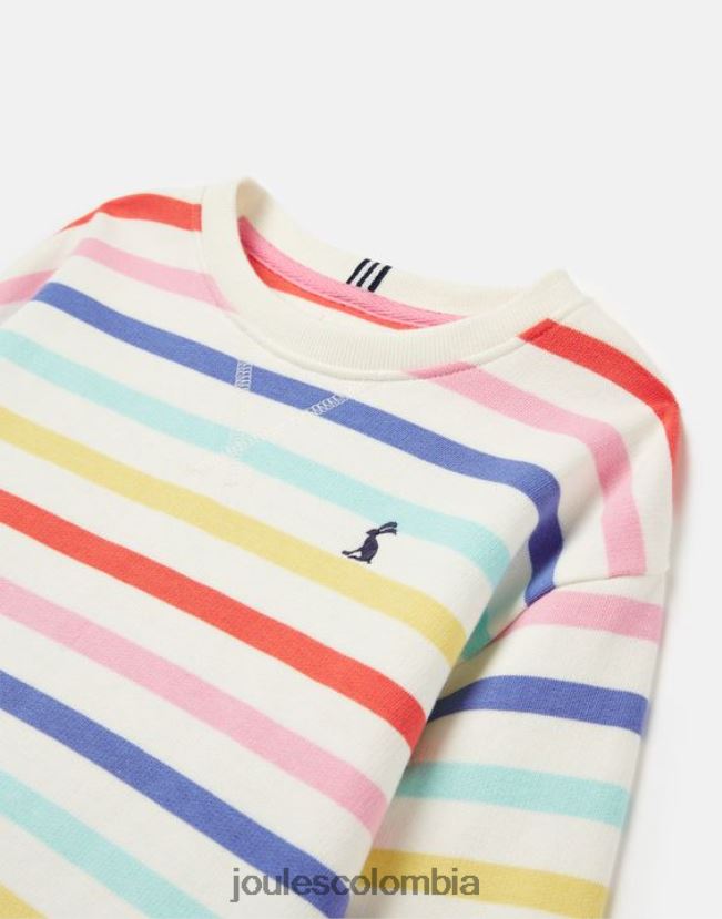 Joules vestir chicas sudadera cuello redondo arce 2-12 años H0604R267 raya múltiple