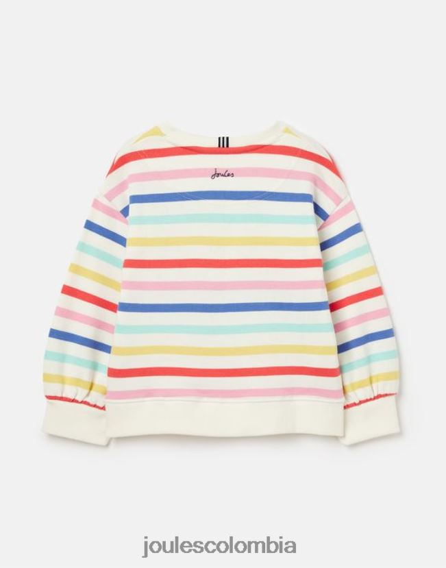 Joules vestir chicas sudadera cuello redondo arce 2-12 años H0604R267 raya múltiple