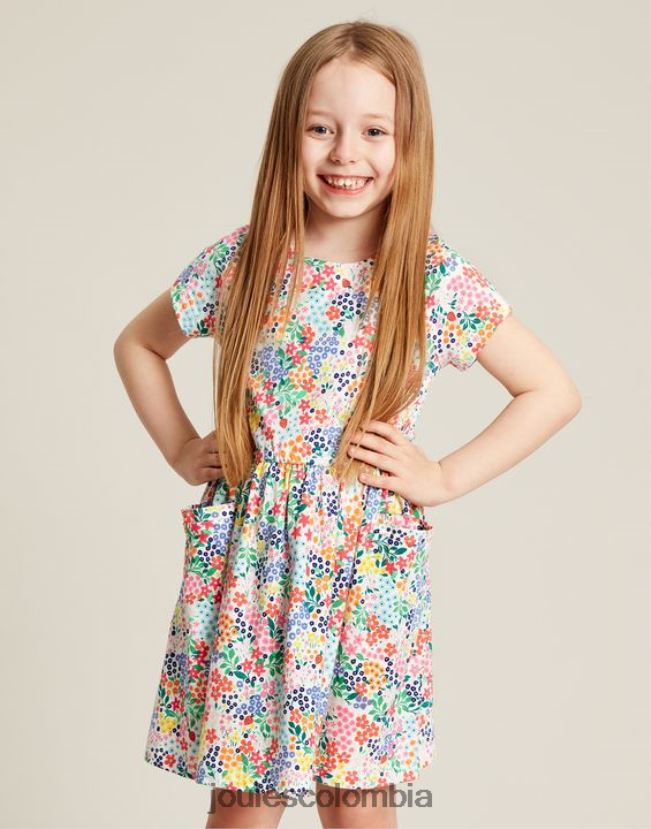Joules vestir chicas vestido de punto de manga corta jude 2-12 años H0604R274 florecitas de fresa