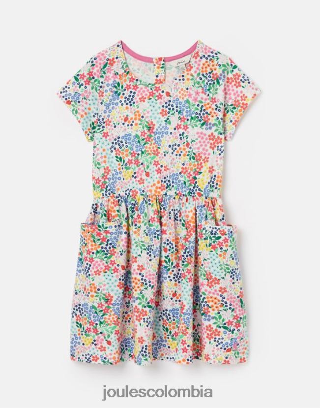 Joules vestir chicas vestido de punto de manga corta jude 2-12 años H0604R274 florecitas de fresa