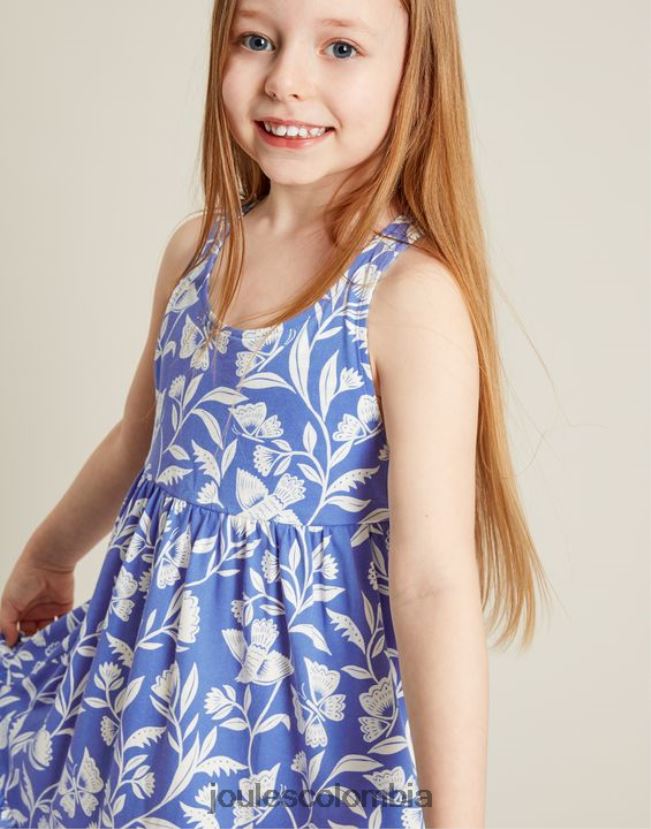 Joules vestir chicas vestido juno de punto a capas 2-12 años H0604R317 mariposa azul