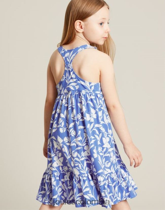 Joules vestir chicas vestido juno de punto a capas 2-12 años H0604R317 mariposa azul