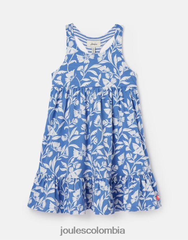 Joules vestir chicas vestido juno de punto a capas 2-12 años H0604R317 mariposa azul