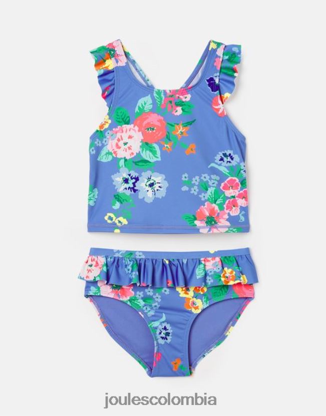 Joules vestir chicas laurielle tankini 2-12 años H0604R319 flores azules