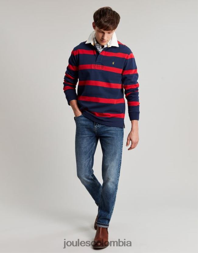 Joules vestir hombres Vaqueros de mezclilla con cinco bolsillos y corte slim The Oakham H0604R230 mezclilla con lavado medio