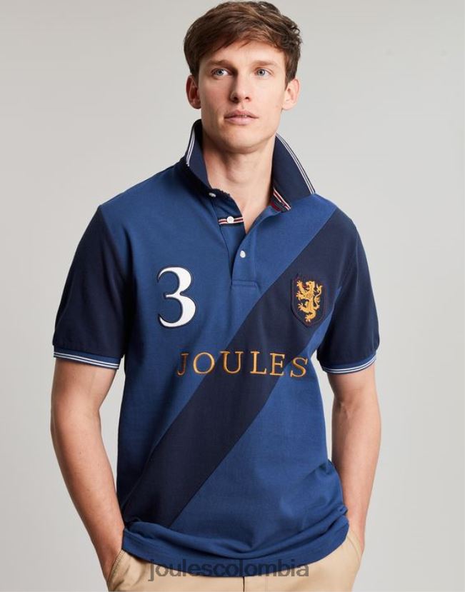 Joules vestir hombres playera tipo polo con adornos H0604R216 azul profundo